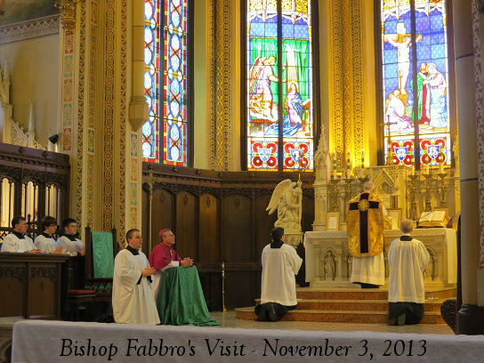 Bishop Fabbro at Mass