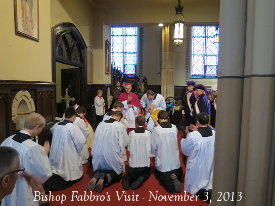 Bishop Fabbro Blesses Altar Servers