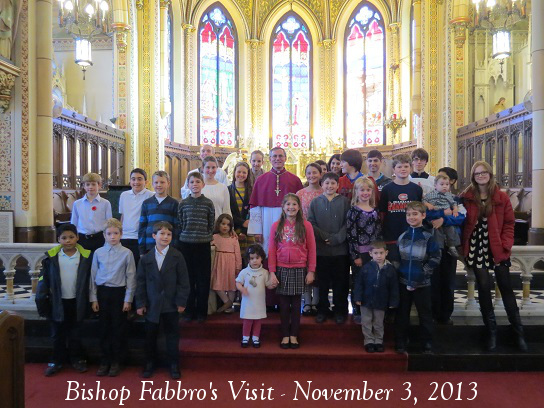 Bishop Fabbro with Children